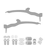 Nosač vizira Kappa Yamaha X-MAX125 250 (14-17) / 400 (13-16) D2111KITK