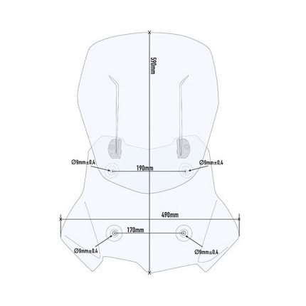 Vizir providni Airflow Kappa BMW F 750 / 850 GS (18-23) / F 800 GS (24-) KAF5127B