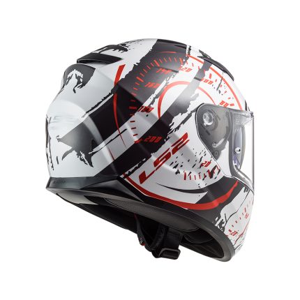 Kaciga LS2 Full Face FF320 STREAM EVO TACHO belo crno crvena sa naočarima