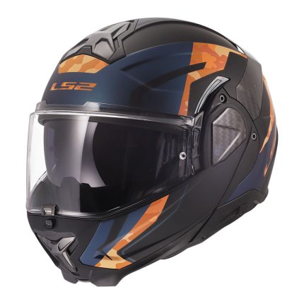 Kaciga LS2 Flip Up FF910 ADVANT II GLIDE crno narandžasta
