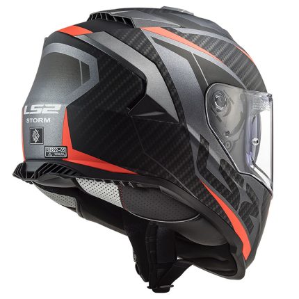 Kaciga LS2 Full Face FF800 STORM II RACER mat titanium narandžasta sa naočarima