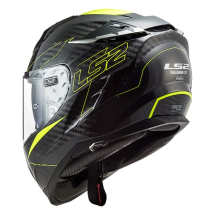 Kaciga LS2 Full Face FF327 CHALLENGER CARBON FOLD žuta sa naočarima