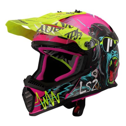 Kaciga LS2 Cross MX437 FAST II MINI GORILLA dečija ljubičasta