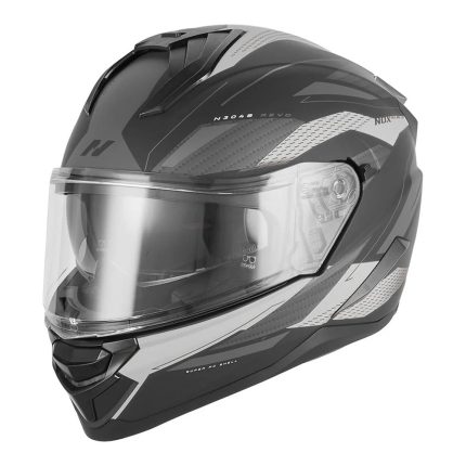 Kaciga NOX Full Face sa naočarima N304 S REVO MATT BLACK SILVER