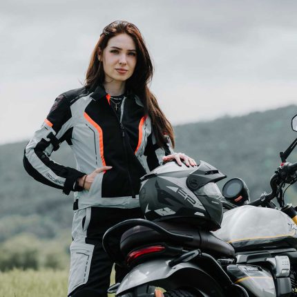 Jakna MODEKA KHAO AIR crno crvena ženska