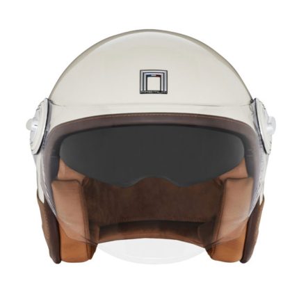 Kaciga NOX HERITAGE PREMIUM krem sa braon kožom