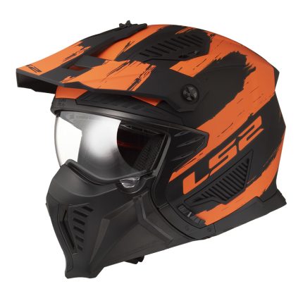Kaciga LS2 Jet OF606 DRIFTER MUD mat crno narandžasta
