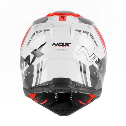 Kaciga NOX Cross N634 STORM crveno bela