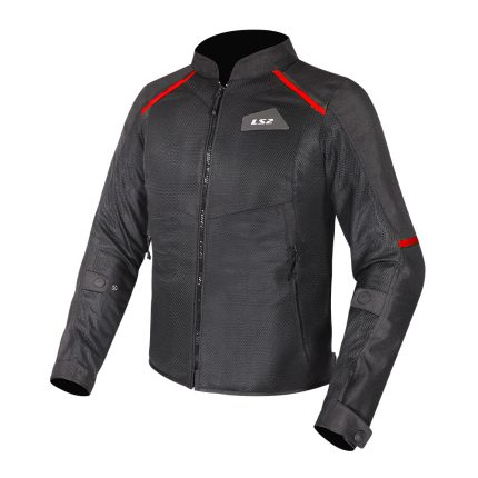 Jakna LS2 BREEZE muška crno crvena