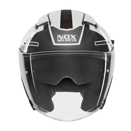Kaciga NOX Jet N130 EKTO crno bela
