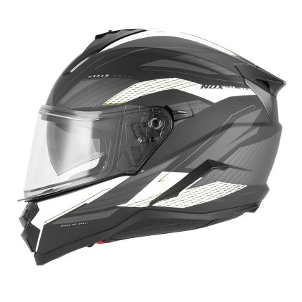 Kaciga NOX Full Face sa naočarima N304 S REVO WHITE MATT BLACK