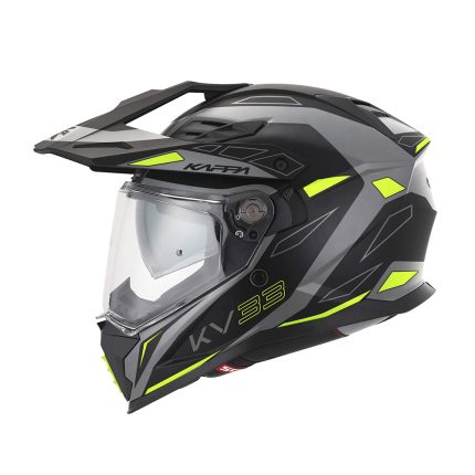 Kaciga Kappa Enduro KV33 WIZARD mat sivo crno žuta