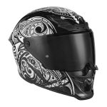 Kaciga NOX EXKLUZIV GOLIATH MAORI Full Face mat crno bela