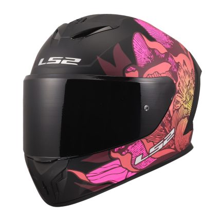 Kaciga LS2 Full Face FF820 RAPID III POPIES II crno roza