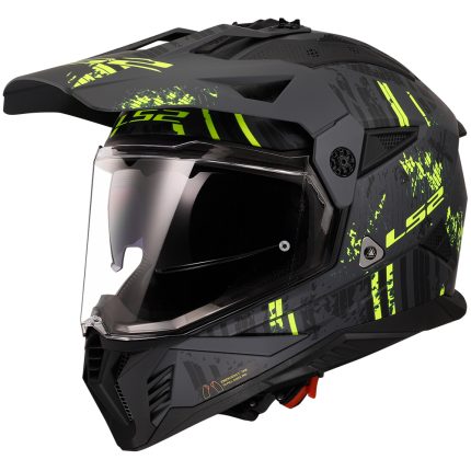 Kaciga LS2 Enduro MX702 PIONEER II CRAZY crno žuta