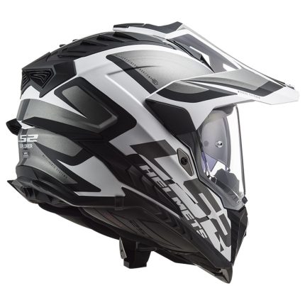 Kaciga LS2 Enduro MX701 EXPLORER ALTER mat crno bela sa naočarima