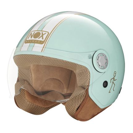 Kaciga NOX Jet 210 pastelno zelena