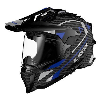 Kaciga LS2 Enduro MX701 EXPLORER CARBON ADVENTURE karbon plavo bela