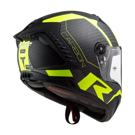 Kaciga LS2 Full Face FF805 THUNDER CARBON RACING mat crno žuta