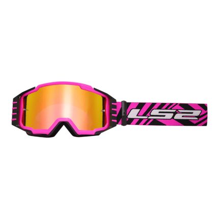Moto cross naočare LS2 CHARGER PRO roze sa iridium vizirom