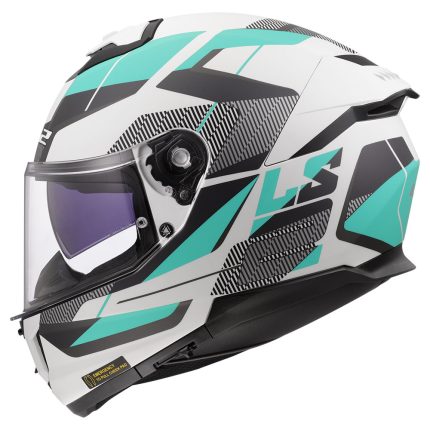 Kaciga LS2 Full Face FF808 STREAM II ROAD CYAN svetlo siva sa naočarima