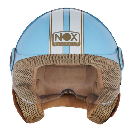 Kaciga NOX Jet N210 pastelno plava