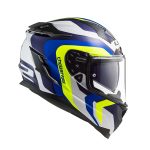 Kaciga LS2 Full Face FF327 CHALLENGER GALACTIC belo žuto plava sa naočarima