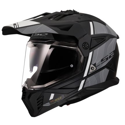 Kaciga LS2 Enduro MX702 PIONEER II HILL mat crno bela