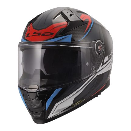 Kaciga LS2 Full Face FF811 VECTOR II CARBON SAVAGE belo plavo crvena