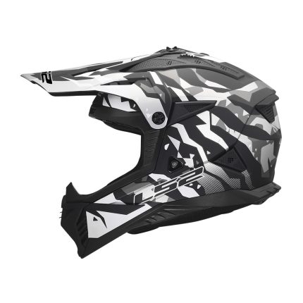 Kaciga LS2 Cross MX708 FAST II GROTESK crno siva
